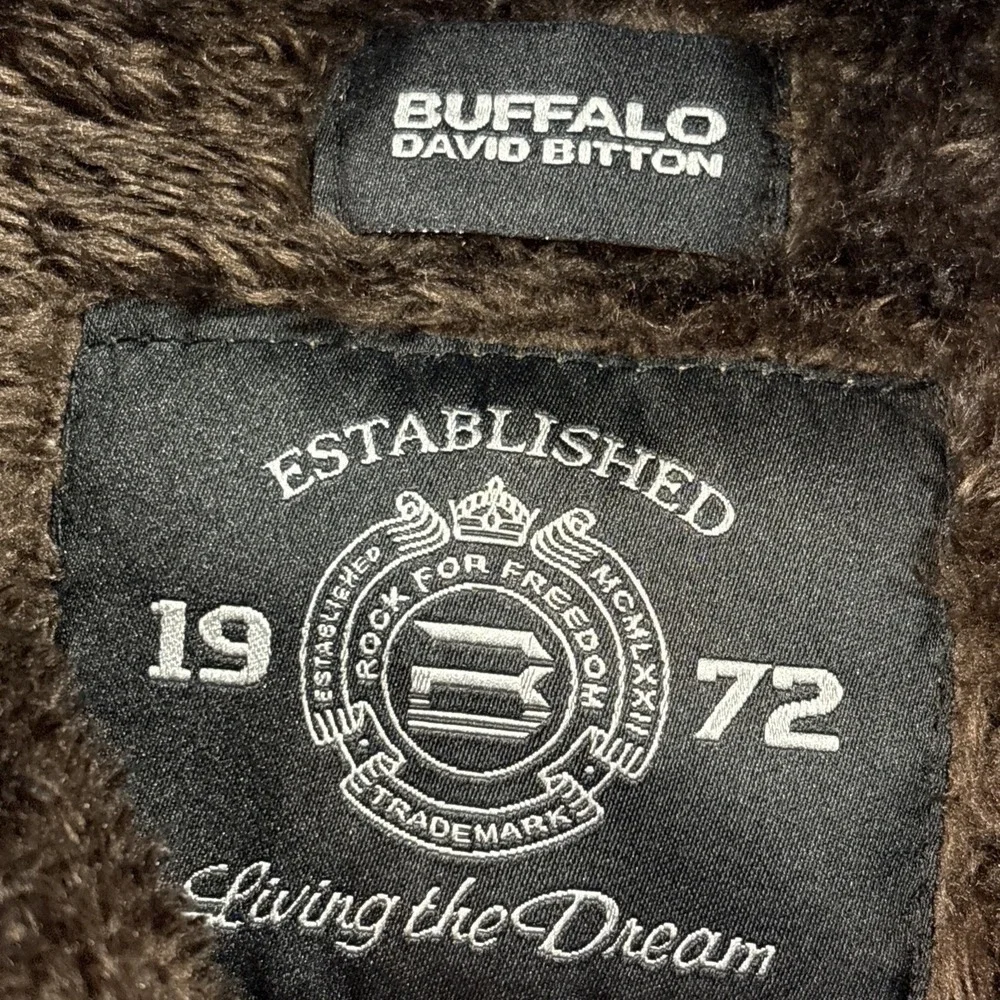 Buffalo David Bitton Mens Medium Cardigan Sweater Full Zip Soft Lined Jacket